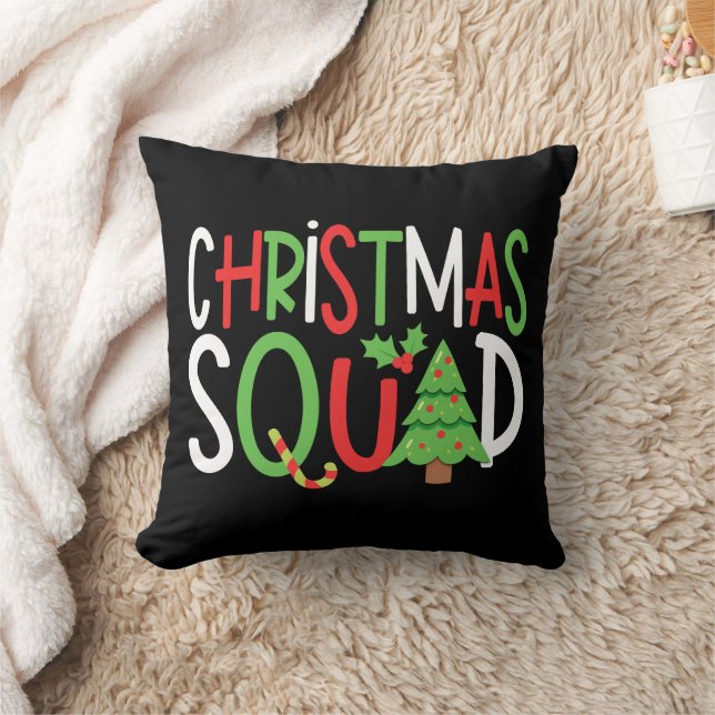 Funny Christmas Squad Family Holiday  Cushion (Blanket)