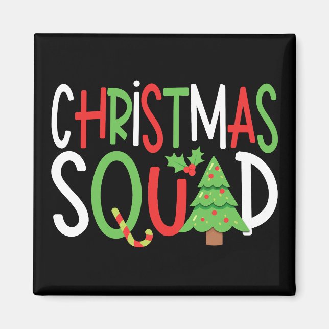 Funny Christmas Squad Family Holiday  Magnet (Front)