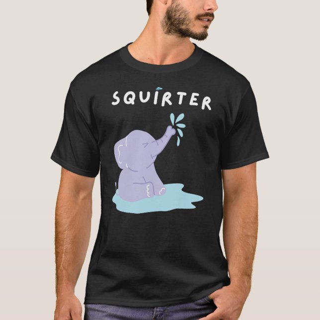 Funny Christmas Squirter Meme Elephant I love Squi T-Shirt (Front)