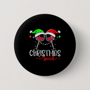 Funny Christmas Srits Gles Of Wine Party Xmas Paja 6 Cm Round Badge