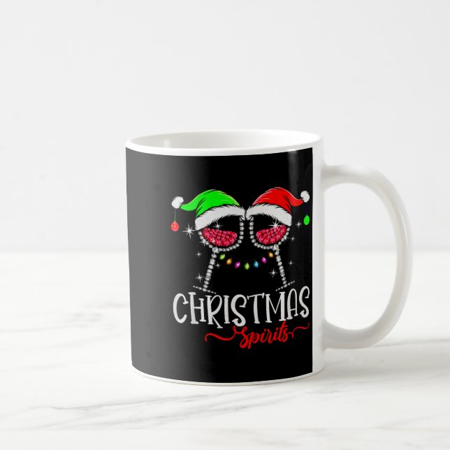 Funny Christmas Srits Gles Of Wine Party Xmas Paja Coffee Mug (Right)