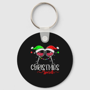 Funny Christmas Srits Gles Of Wine Party Xmas Paja Key Ring