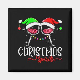 Funny Christmas Srits Gles Of Wine Party Xmas Paja Magnet