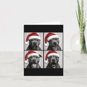 Funny Christmas Staffordshire Bull Terrier Santa P Card