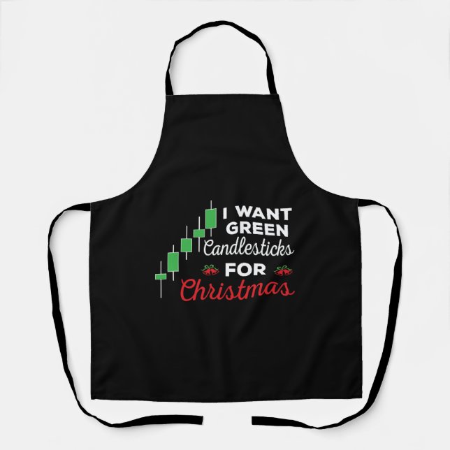 Funny Christmas Stock Market Trading Apron (Front)