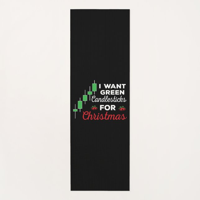 Funny Christmas Stock Market Trading Yoga Mat (Front)