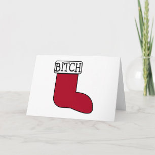 Funny Christmas Stocking Holiday Card