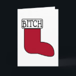 Funny Christmas Stocking Holiday Card<br><div class="desc">Funny Christmas Stocking</div>