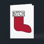 Funny Christmas Stocking Holiday Card<br><div class="desc">Funny Christmas Stocking</div>