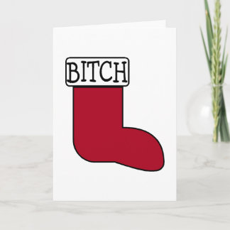 Funny Christmas Stocking Holiday Card