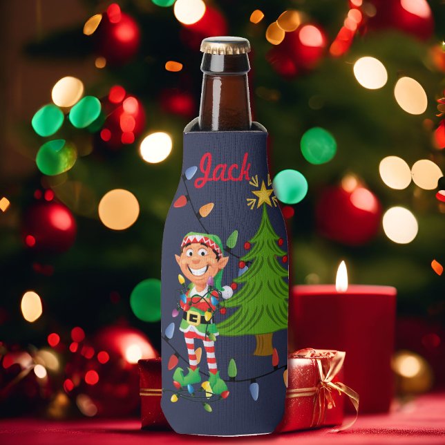 Funny Christmas Stocking Stuffer YOUR NAME Beer Bottle Cooler (Creator Uploaded)