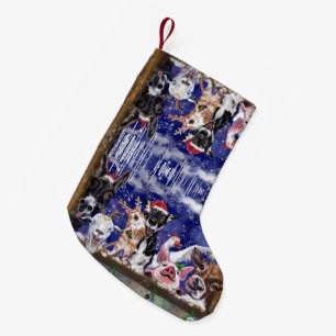 Funny Christmas Stocking with Happy Animal Party