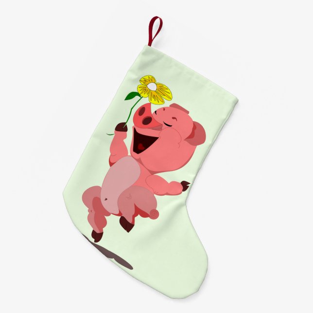 Funny Christmas Stocking with Pig (Front (Hanging))