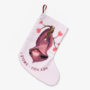 Funny Christmas Stocking with Playful Sloth Smile