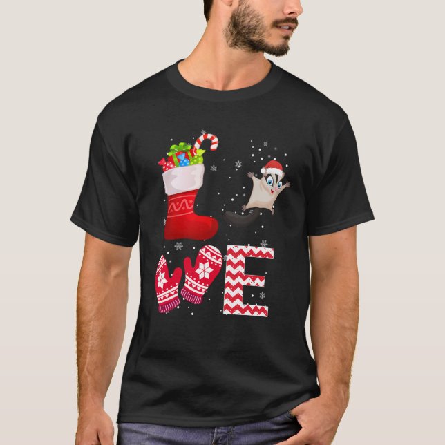 Funny Christmas Sugar Glider Lover Gifts Sugar Gli T-Shirt (Front)