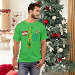 Funny Christmas T-Shirt<br><div class="desc">The perfect Christmas party shirt: complete with a personalised name tag,  tacky Christmas tie and a candy cane in the pocket!</div>