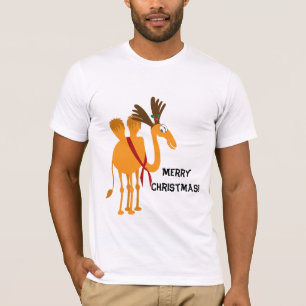 Funny Christmas T-Shirt - Camel in Reindeer Suit