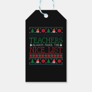 Funny Christmas Teacher Ugly Christmas Xmas Gift Tags