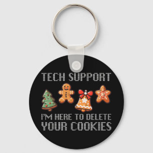 Funny Christmas Tech Support I'm Here To Delete Yo Key Ring