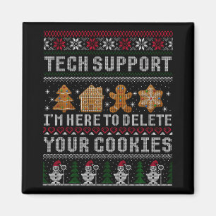 Funny Christmas Tech Suprt Computer T Shirt Magnet
