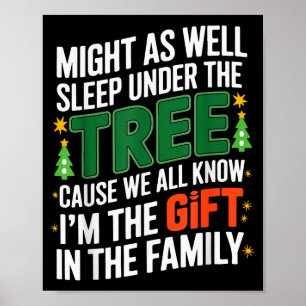 Funny Christmas Tee Shirts Kids Mens Xmas Pajamas  Poster