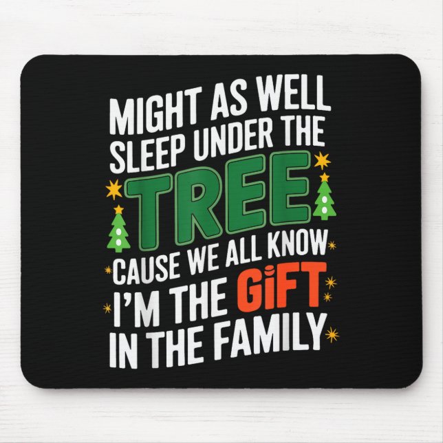 Funny Christmas Tee Shirts Kids Mens Xmas Pyjamas  Mouse Pad (Front)