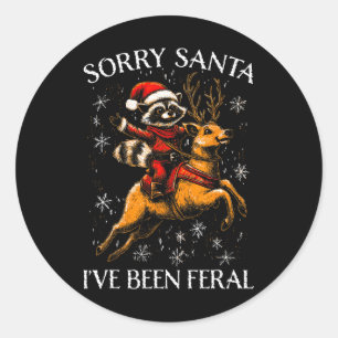 Funny Christmas Tee Sorry Santa Xmas Kids Boys Gir Classic Round Sticker