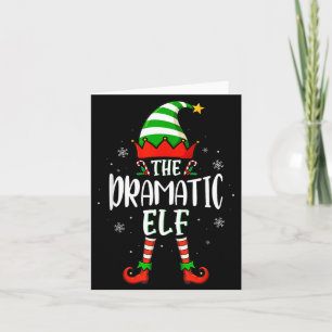 Funny Christmas The Dramatic Elf Family Matching X Card