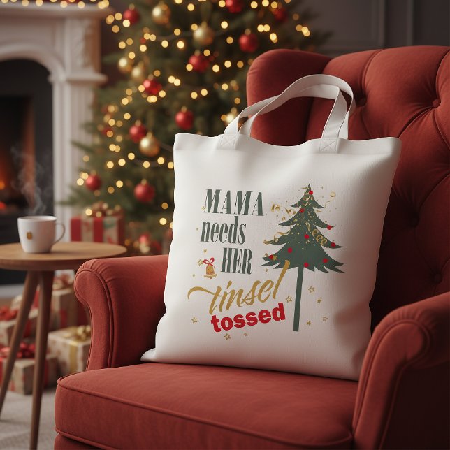 Funny Christmas Theme Mama Needs ID1116 Tote Bag (Creator Uploaded)