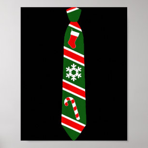 Funny Christmas Tie - Holiday Tuxedo Fun Tee Desig Poster