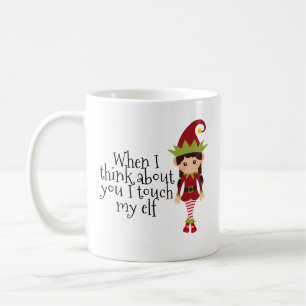 Funny Christmas Touch My Elf Holiday Coffee Mug