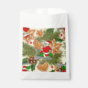 funny christmas treadmill santa cookies favour bag