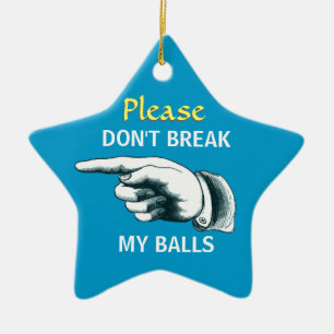 Funny Christmas Tree Ceramic Ornament