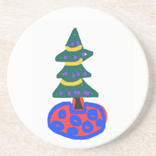 Funny Christmas Tree Coaster