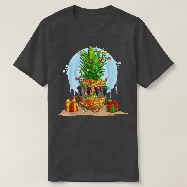 Funny Christmas Tree Costume Lovers Pineapple Chri T-Shirt (Design Front)