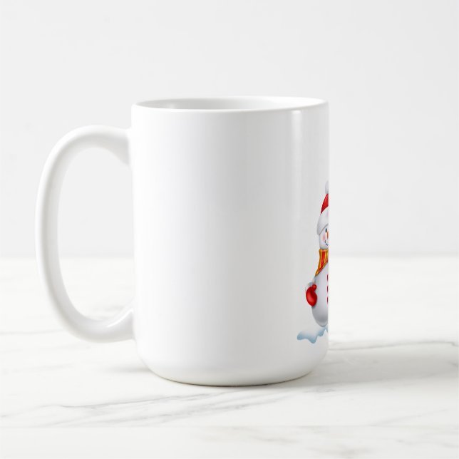 Funny Christmas Tree Flamingo Hat Santa Best Xmas Coffee Mug (Left)