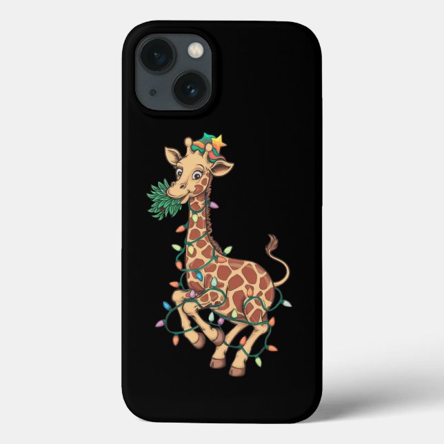 Funny Christmas Tree Giraffe Lover Gift Love  Case-Mate iPhone Case (Back)