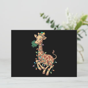 Funny Christmas Tree Giraffe Lover Gift Love  Holiday Card