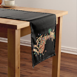 Funny Christmas Tree Giraffe Lover Gift Love Short Table Runner
