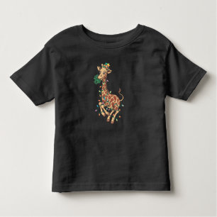 Funny Christmas Tree Giraffe Lover Gift Love  Toddler T-Shirt