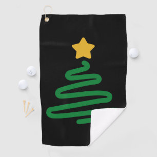 Funny Christmas Tree Golf Towel
