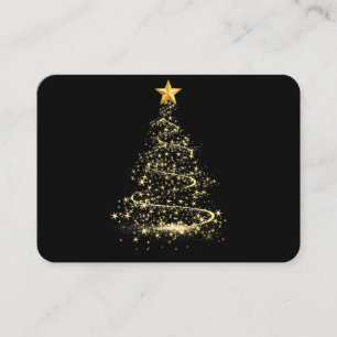 Funny Christmas Tree in Gold Merry Christmas Pajam Business Card