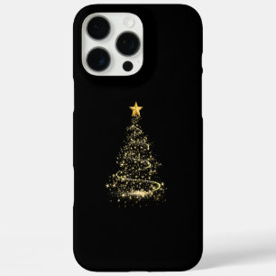 Funny Christmas Tree in Gold Merry Christmas Pajam iPhone 16 Pro Max Case