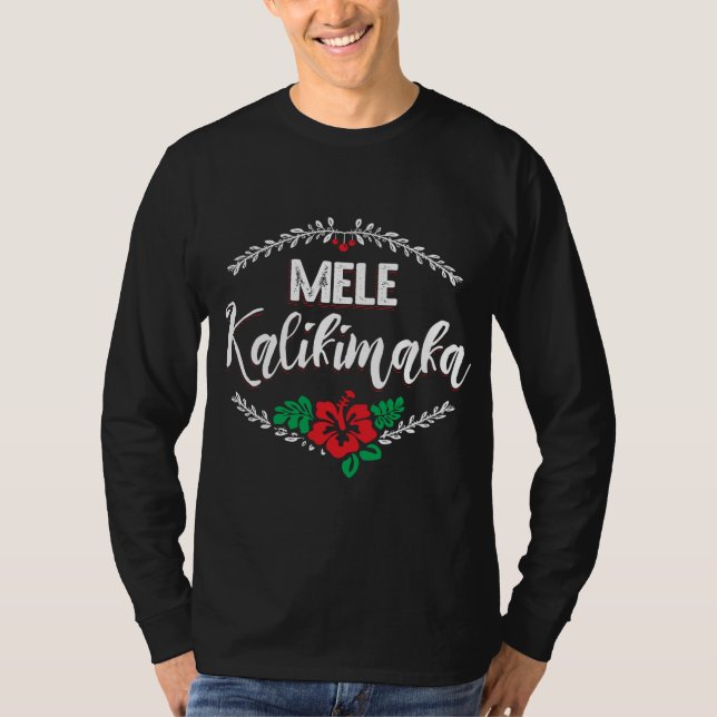 Funny Christmas Tree Lights Ugly Sweater Mele Kali (Front)