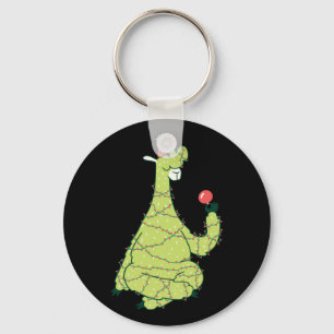 Funny Christmas Tree Llama Gift For Alpaca Lover Key Ring