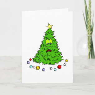 Funny Christmas Tree Lost Holidays Decorations Holiday Card