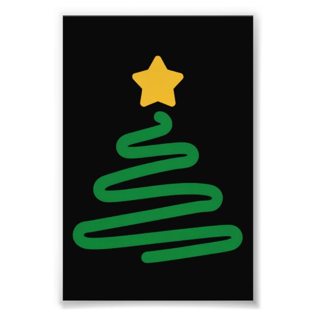 Funny Christmas Tree Photo Print (Front)