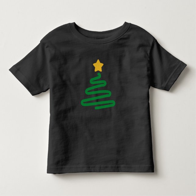 Funny Christmas Tree Toddler T-Shirt (Front)