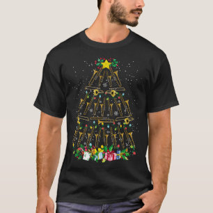 Funny Christmas Trombone Player Xmas Tree Music Lo T-Shirt