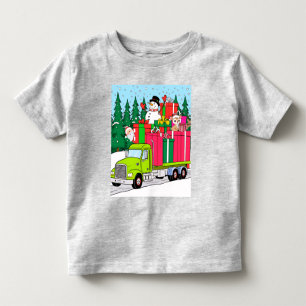 Funny Christmas Truck Toddler T-Shirt